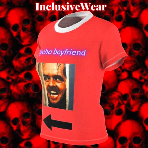 Psycho Boyfriend "Matching" Trending on TikTok! Cute and SexyWomen's Cut & Sew T - Picture 5 of 6